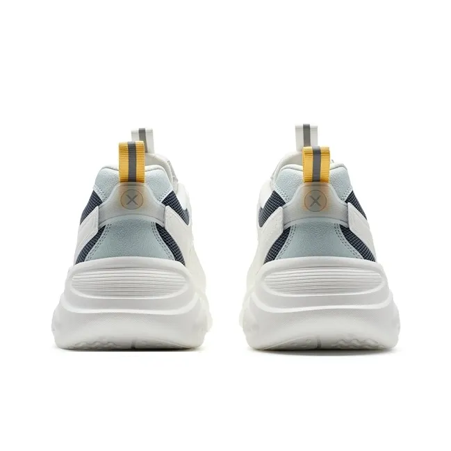 XTEP Slip-Resistant Lightweight Cushioning Low-Top Casual Shoes Men's White Blue-4