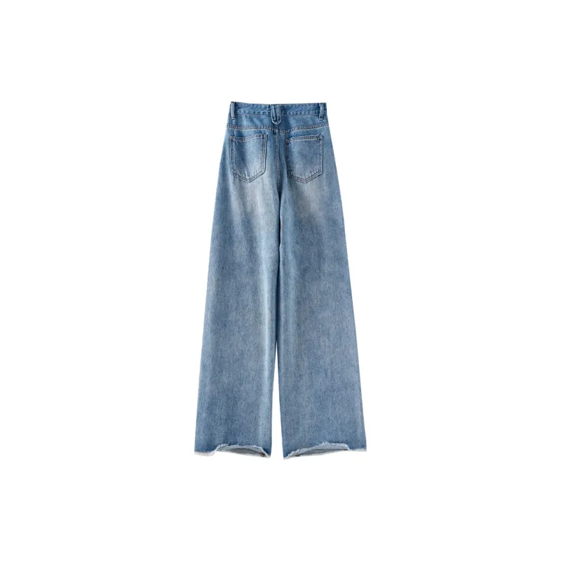 OUNIXUE Jeans Women's Blue-1