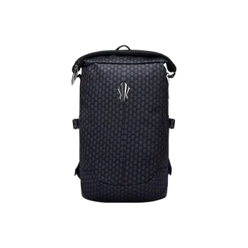 Anta Irving Series Flyknit Jacquard Fabric Backpack Regular Unisex Basic Black