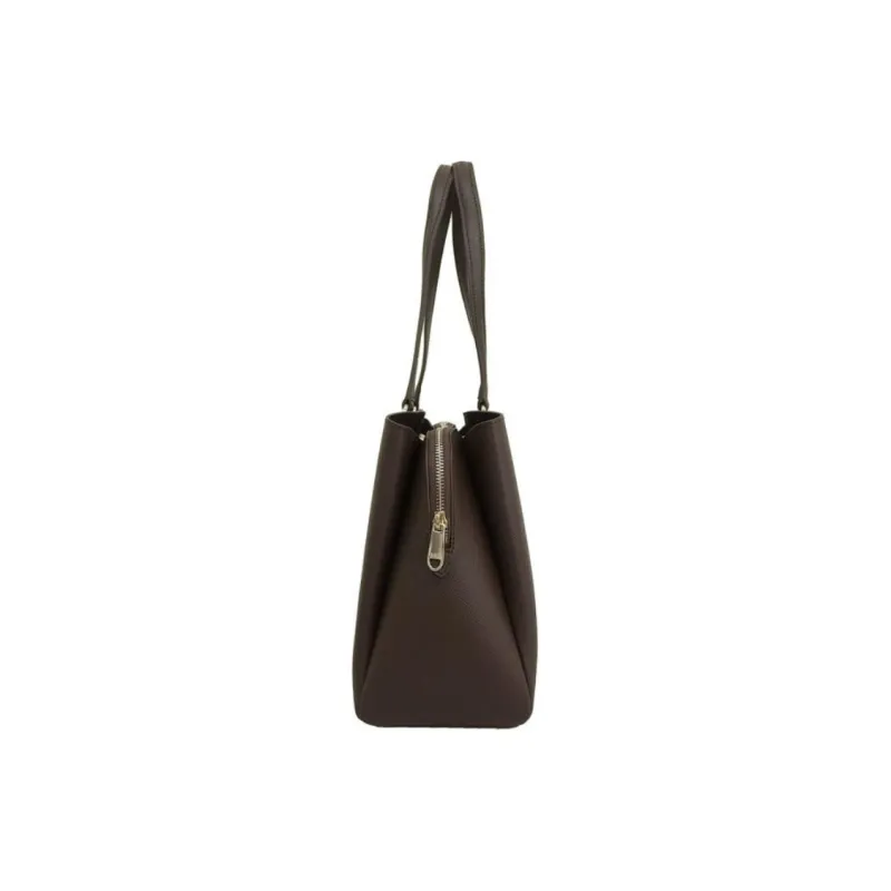 Furla Leather Tote Bag, Shopping Bag, Shoulder Bag Women's Chocolate Brown-2