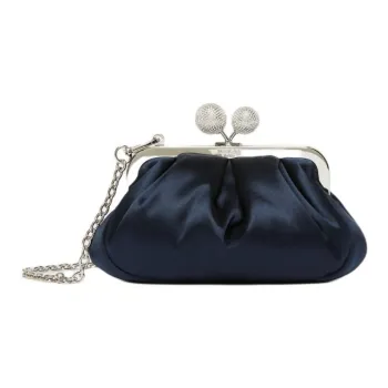 WEEKEND MaxMara Cotton One Shoulder Crossbody Clutch Women's Blue