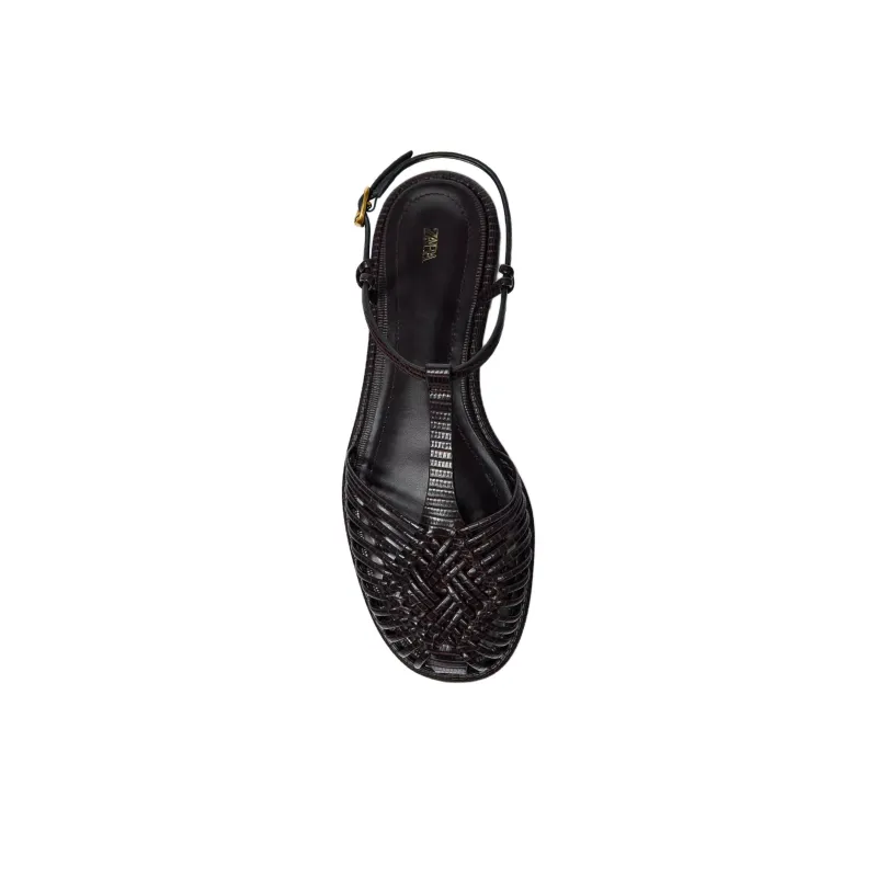 ZARA Roman Sandals Women's Chocolates Brown-3