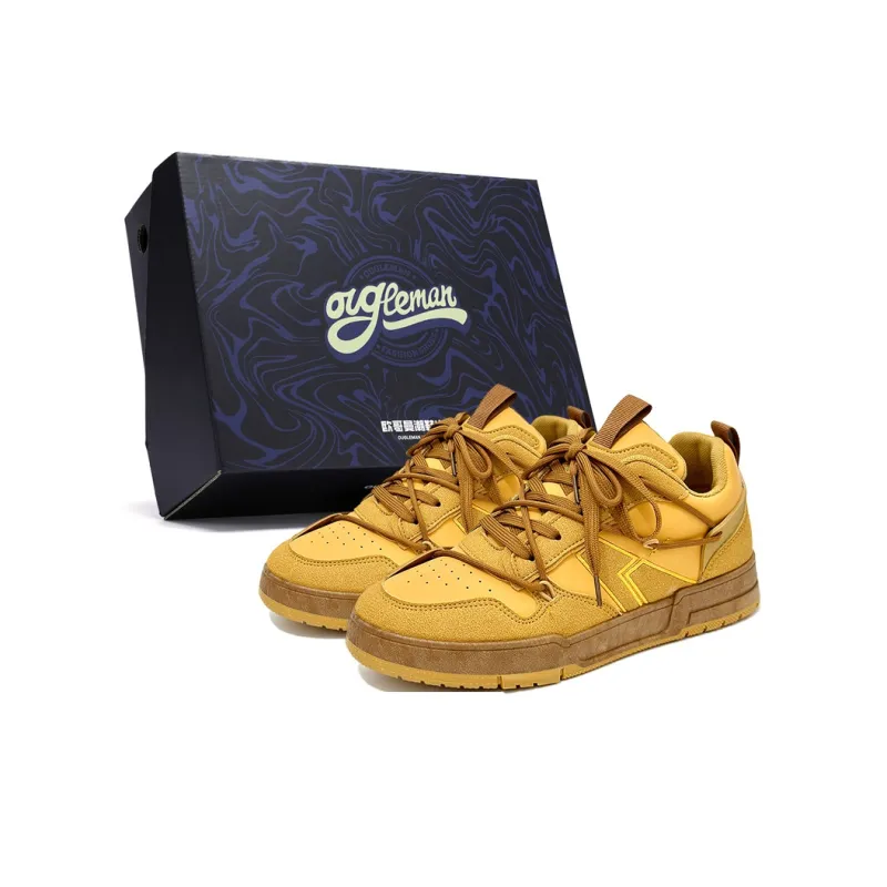 OUGLEMEN Wear resistant, Lightweight, Breathable, And Non slip. Low Top Skateboard Shoes Men's-0