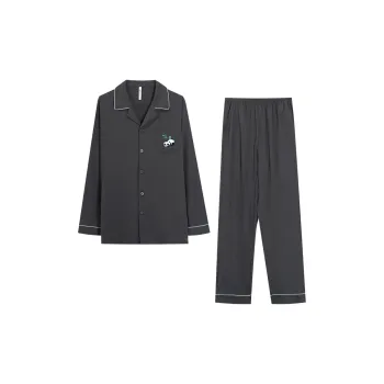 Red Beans At Home Pajama Set Men's Twilight Gray