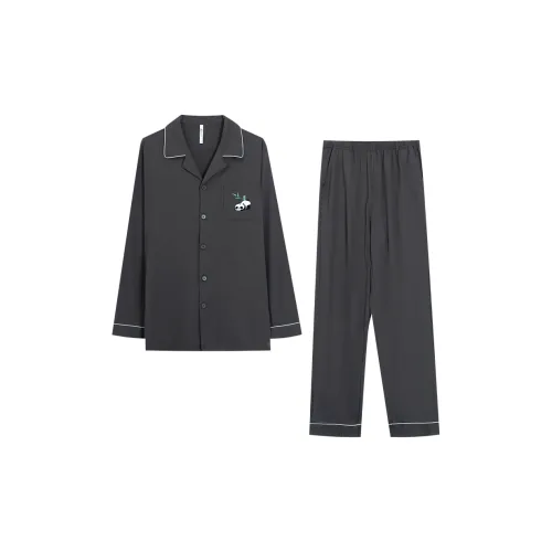Red Beans At Home Pajama Set Men's Twilight Gray