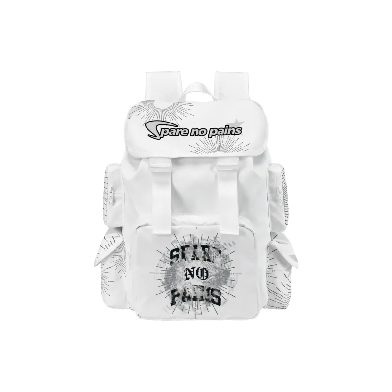 COEXISTENCE Polyester Commute Travel Versatile Backpacks Large Size Unisex White-31