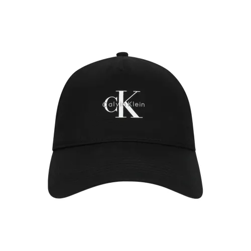CALVIN KLEIN Cotton Baseball Caps Unisex Space Black