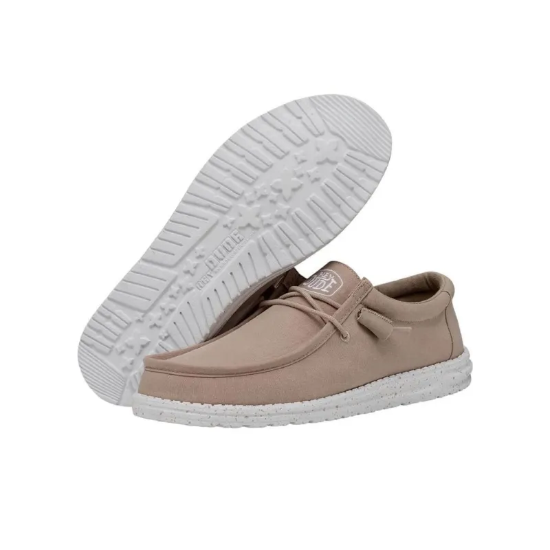 Hey Dude Wally Slub Tan Canvas-5