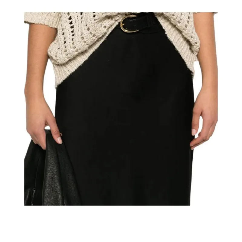 Brunello Cucinelli Satin Cady Maxi Skirt-4