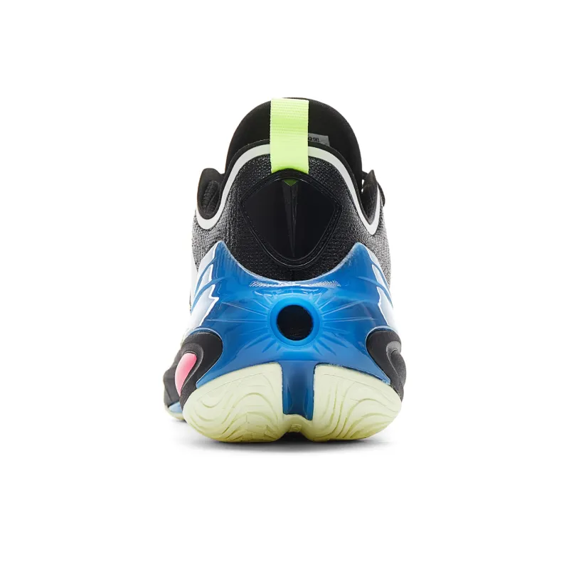 PEAK Cushioned Slip-Resistant Abrasion-Resistant Low-Top Basketball Shoes Men's White Black Rose Red-4