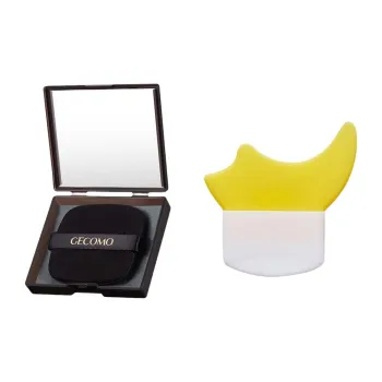GECOMO Multifunction Eye Makeup Assistant+Oil Absorbing Paper Combination, Built in Mirror Powder Puff, Makeup Tool