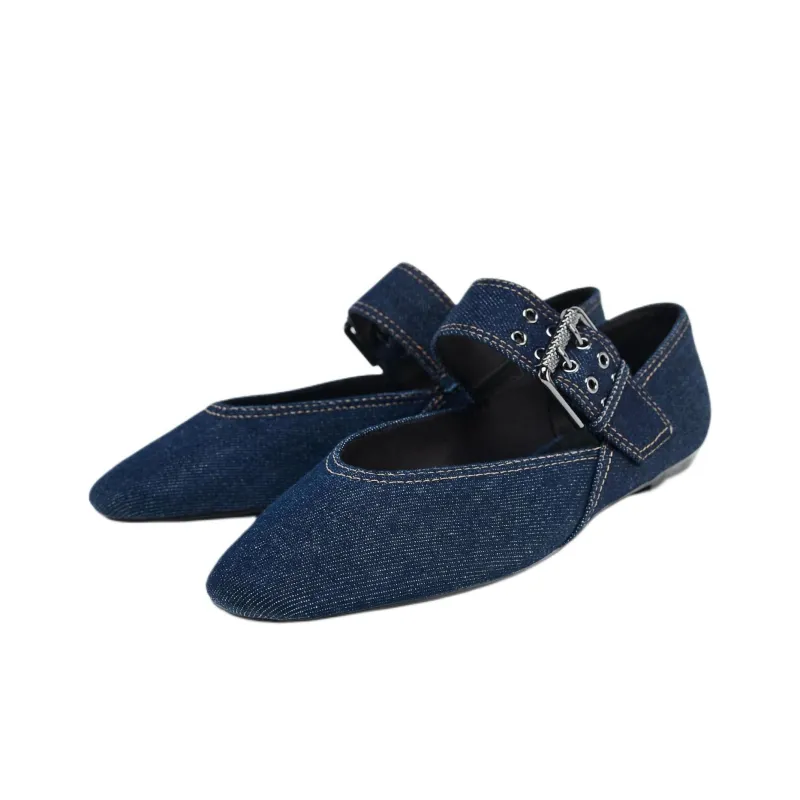 ZARA Casual Single Shoes Women's Blue-2