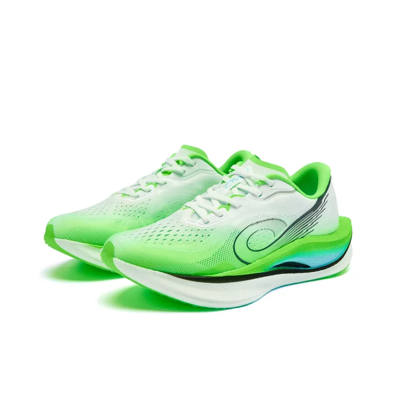 QIAODAN Strong Wind 3.0 Running Shoes Men Low Top Jordan White Bright Green-1
