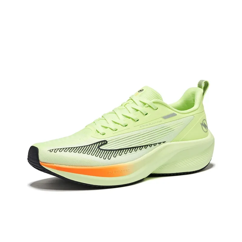 Erke Lightning 4 Cushioning Wear-Resistant Rebound Low-Top Casual Running Shoes Men's Fluorescent Mint Green-2