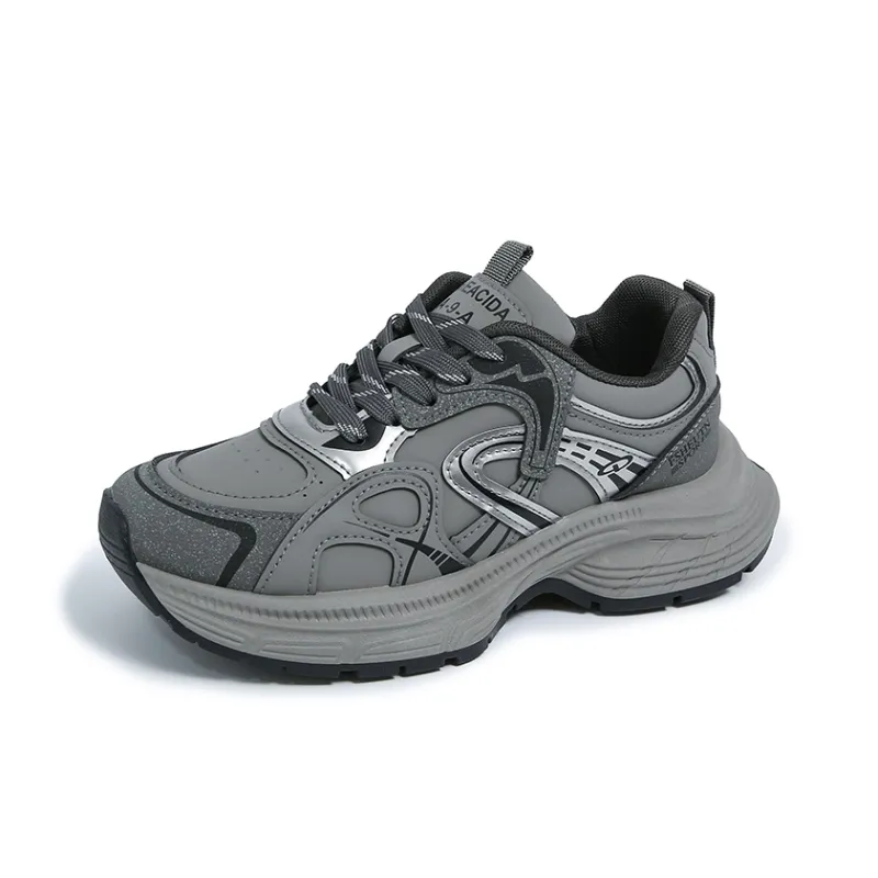 TONYBEAR Wear-Resistant Height Increasing Low-Top Chunky Sneakers Women's-6