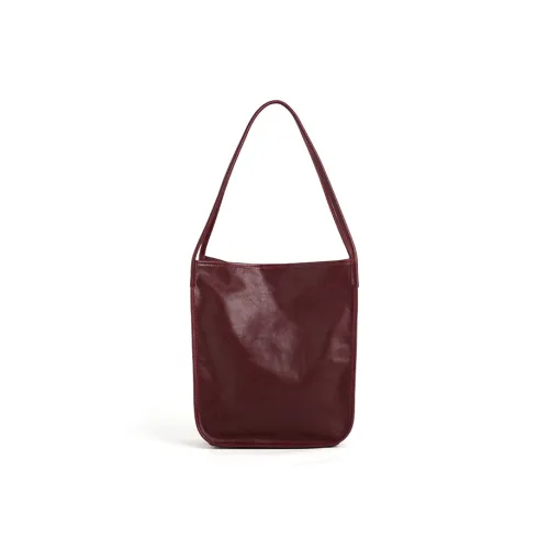 COCOEVA Cow Leather Shoulder Bag Regular Women's Ancora Red/Black