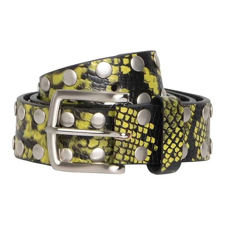 Stussy Leather Leather Belts Unisex Green --0