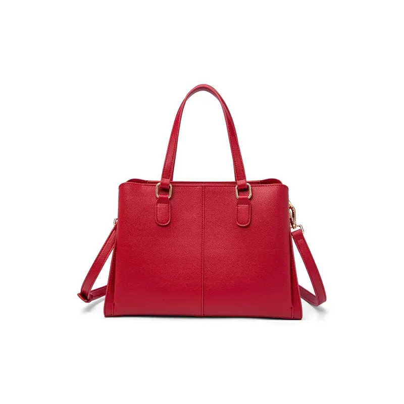 CLEVER& KETCH PU Handbag Regular Women's Red/Black/Blue-3