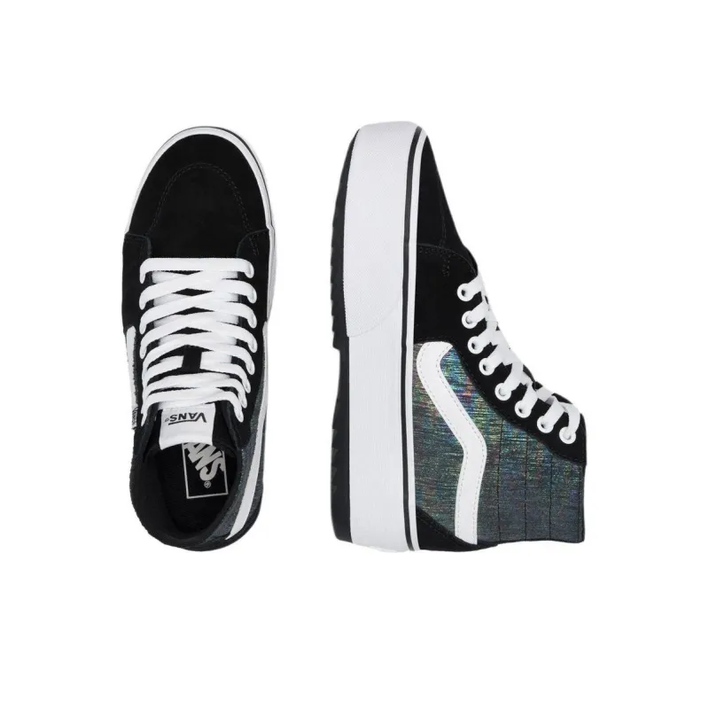 Vans Filmore Anti Slip Wear Resistant High Top Casual Shoes Women's Black-3