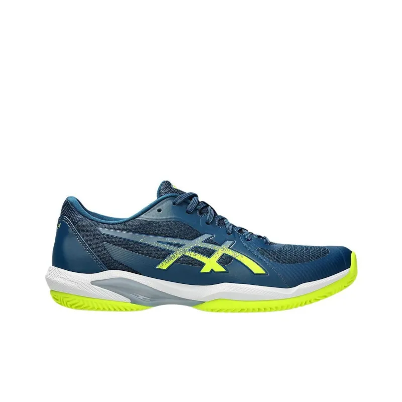 Asics SOLUTION SWIFT FF 2 Abrasion Resistant Low Top Tennis Shoes Men's Gray Blue Yellow-1