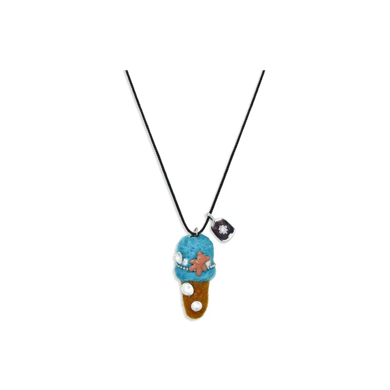 AWE Titanium Steel Zircon Necklace Long Students Party Sweater Chain Women's-5