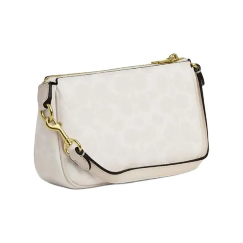 COACH Nolita Artificial Leather Handbag Small Size Women's White-1