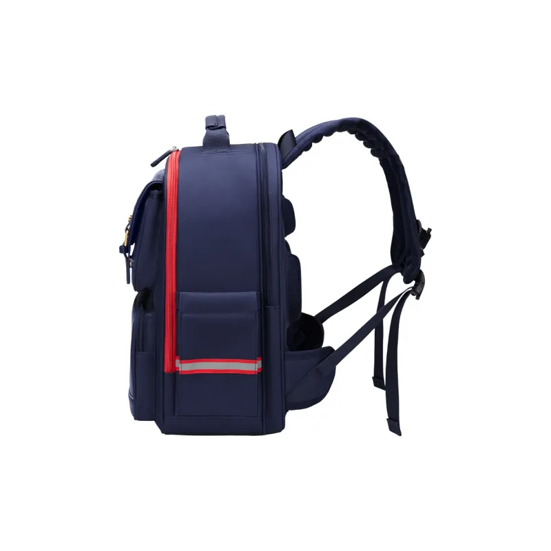 GOLF Fabric Synthetic Leather Small Student Backpack Kids' Navy Blue & Red/Navy Blue & Pink-3