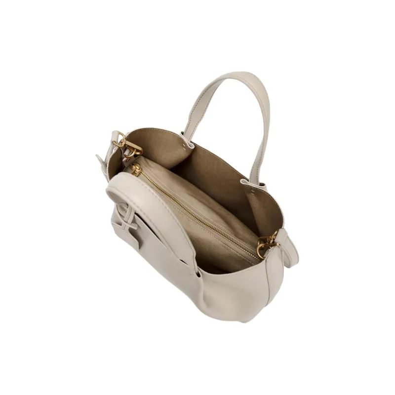 ZARA PU Tote Bag, Shopping Bag, Shoulder Bag, Crossbody Bag, Handbag Regular Women's Raw White-4