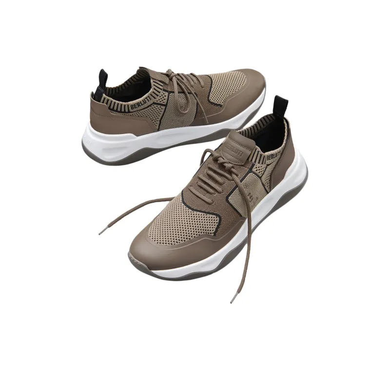 BERLUTI Shadow Low Top Casual Shoes Men's Brown-4