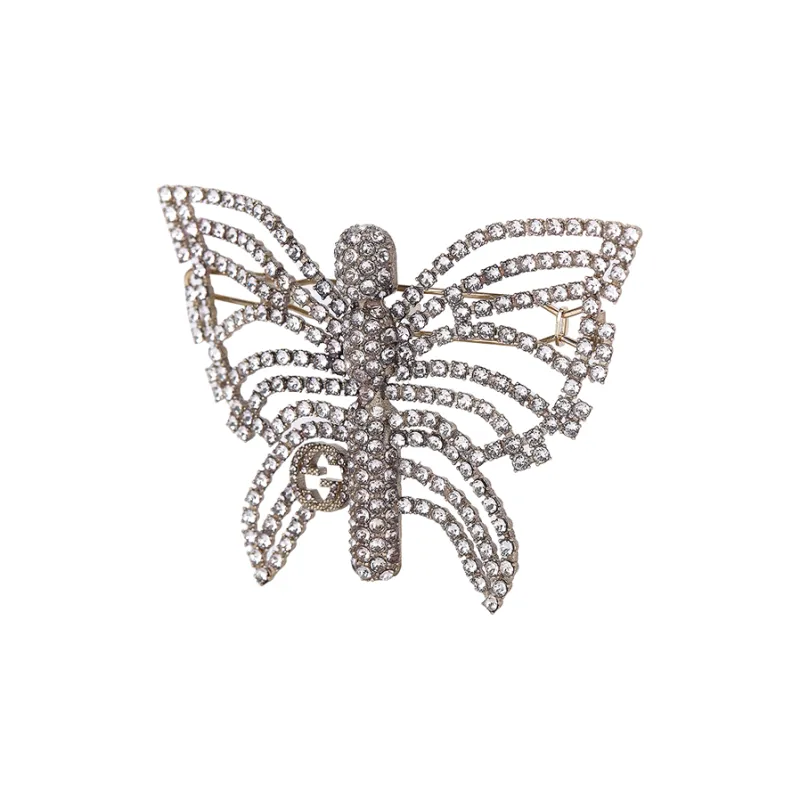 GUCCI Metal Crystal Hair Clips Women's-2
