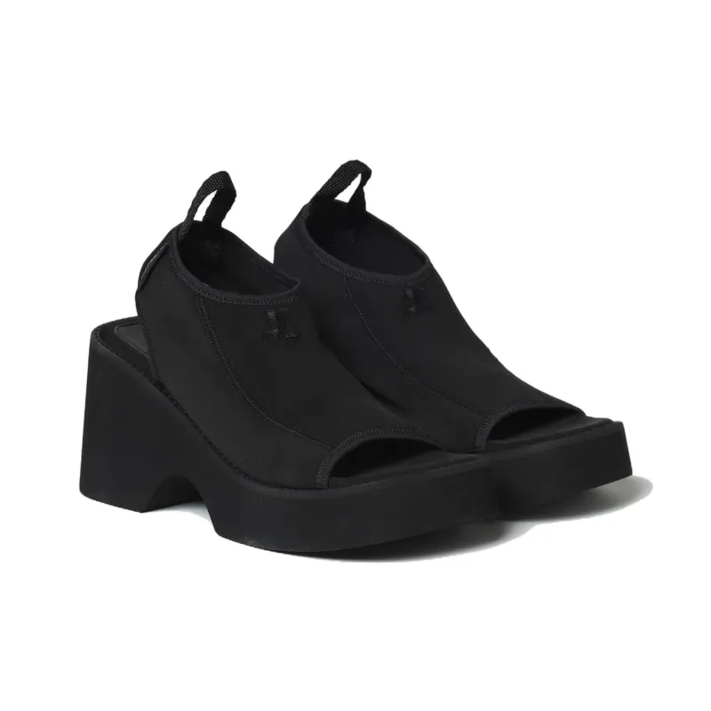 COURREGES Logo Embroidered Open Toe Sandals Women's-3