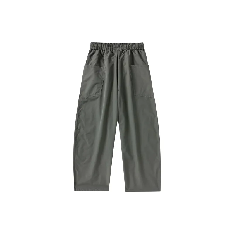 ZWWWZ Casual Pants Unisex Gray Green-2