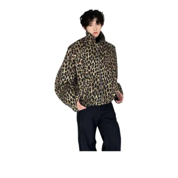 KOKO BASE Denim Jacket Unisex Leopard Print