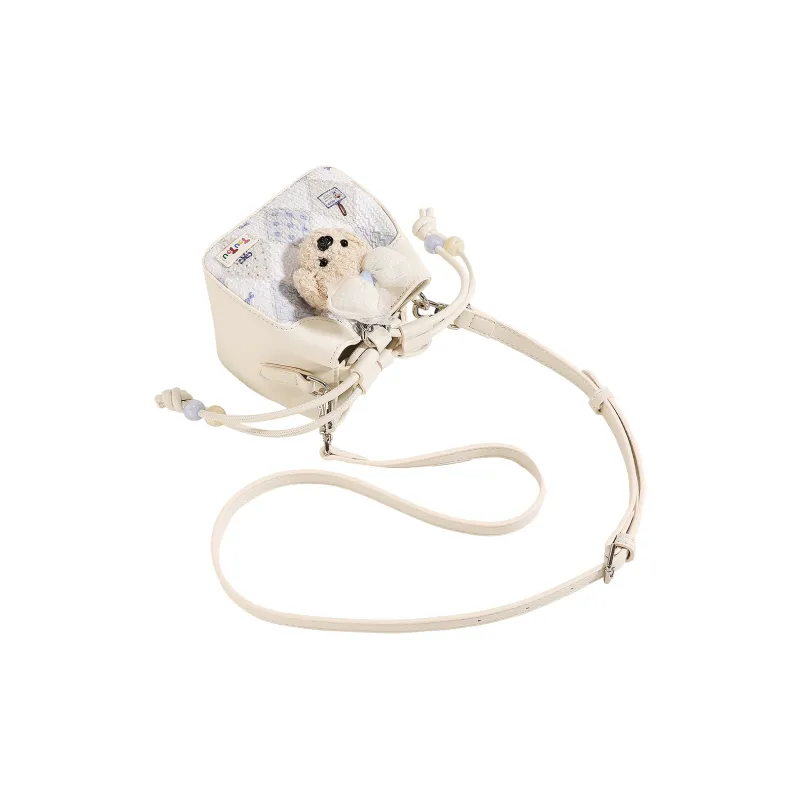 TOUTOU Synthetic Leather Shoulder Bag Regular Women's Cream White-5