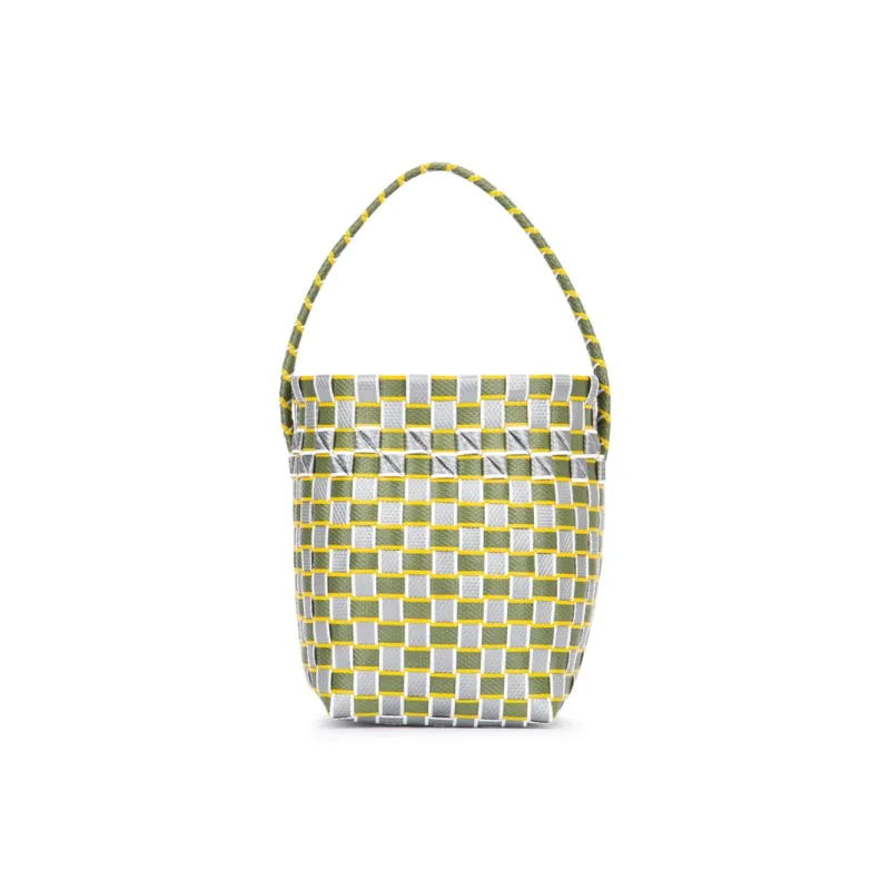 MARNI Logo Patch Checked Shoulder Bag-2