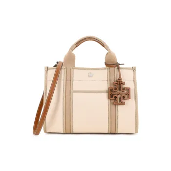 TORY BURCH Canvas Tote Bag Shopping Bag Canvas Bag Handbag Shoulder Bag Crossbody Bag Small Size Women's Soft Pink