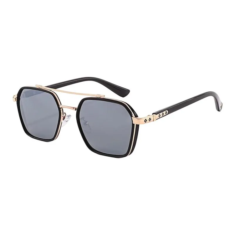 Sagawa Titanium Plate Frame Irregular Shape Sunglasses Unisex-4