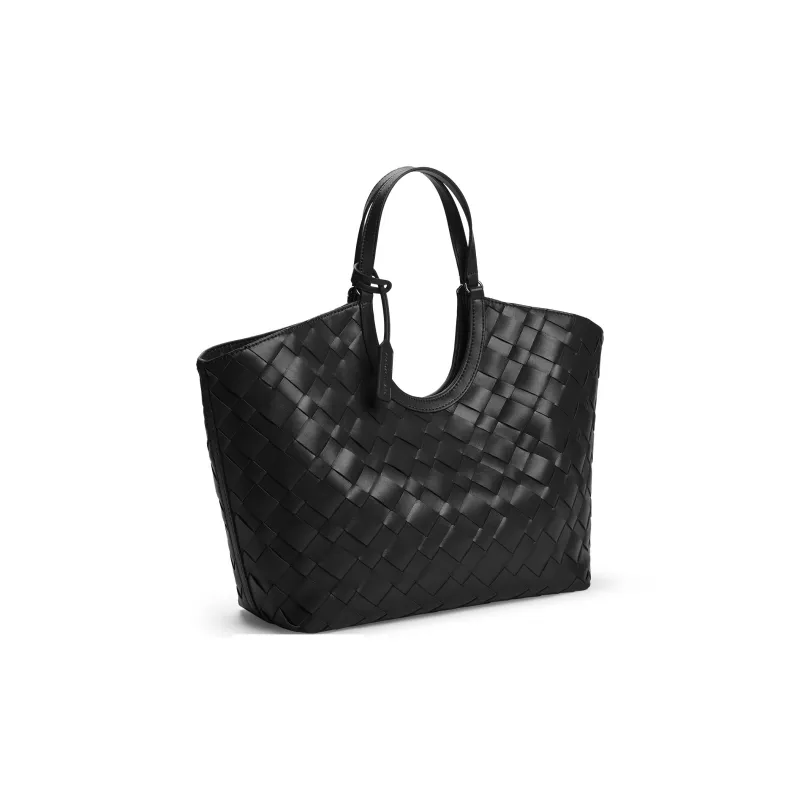 CHARLES&KEITH PU Shoulder Bag Tubas Women's Chocolate/Noir Black/Cream White-7