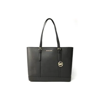 Michael Kors Jet Set Travel Large Saffiano Leather Top Zip Shoulder Tote Bag