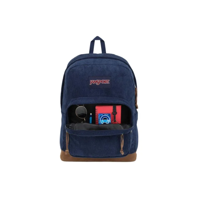 JanSport Corduroy Backpack Regular Men's Marine Blue-4