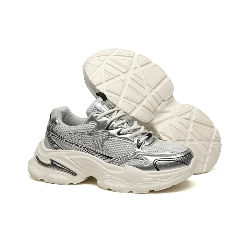 DRYWORLD Cushioning Breathable Low-Top Chunky Sneakers Unisex-5