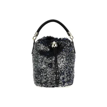 Furla Polyester Bucket Bags Shoulder Bag Crossbody Bag Handbag Regular Women's Silver