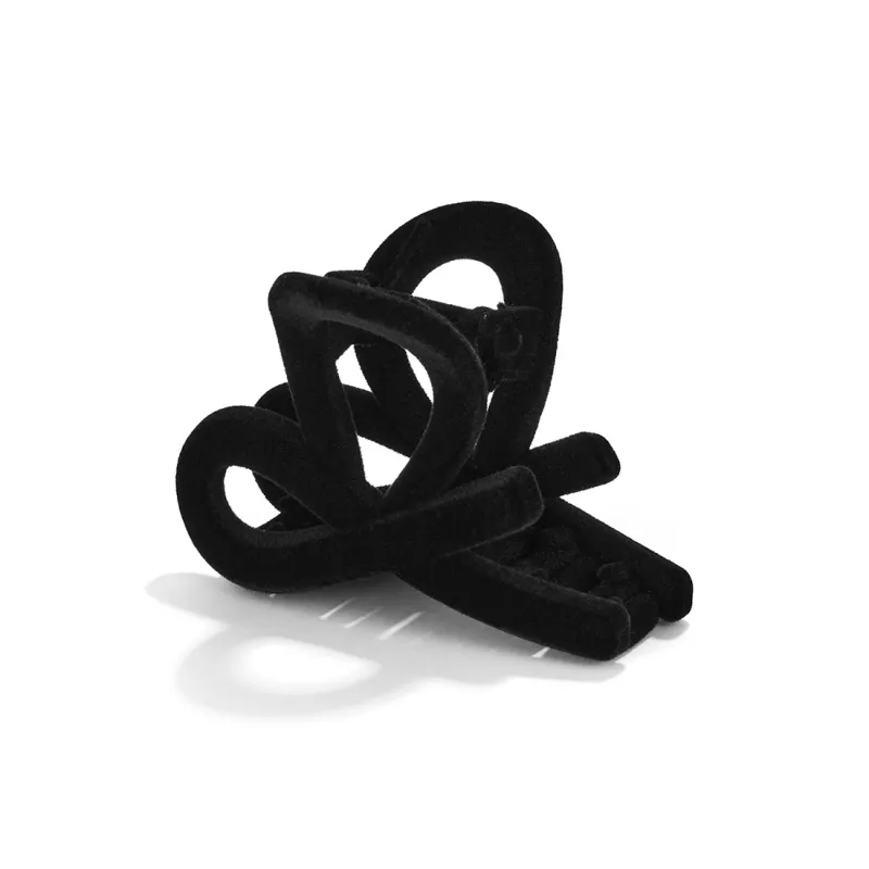 LOOK NICE Flock Hair Clips Women's Black/Red-3