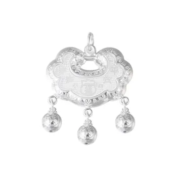 AITAO 999 Fine Silver Foot Silver Pendants Kids'