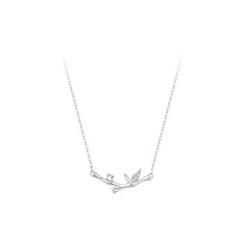 CENTURY&KINDLE 925 Sterling Silver Necklaces Women's