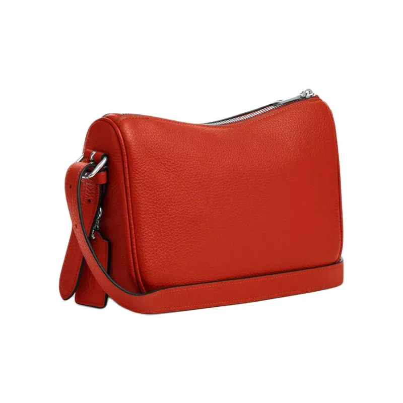COACH Kailey Leather Shoulder Bag Small Size Women's Deep Orange-1