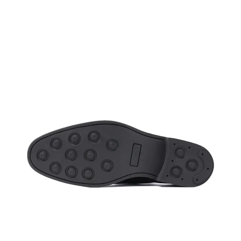 LOAKE Dress Shoes Men Low Top Black-4