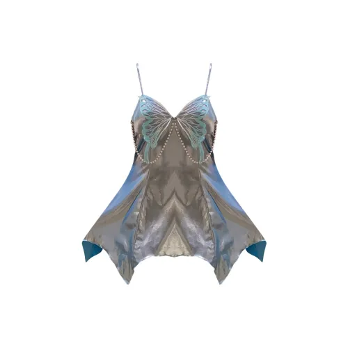 MIIOW Trendy Party Collection Cooling Summer Collection Nightgown Women's Blue