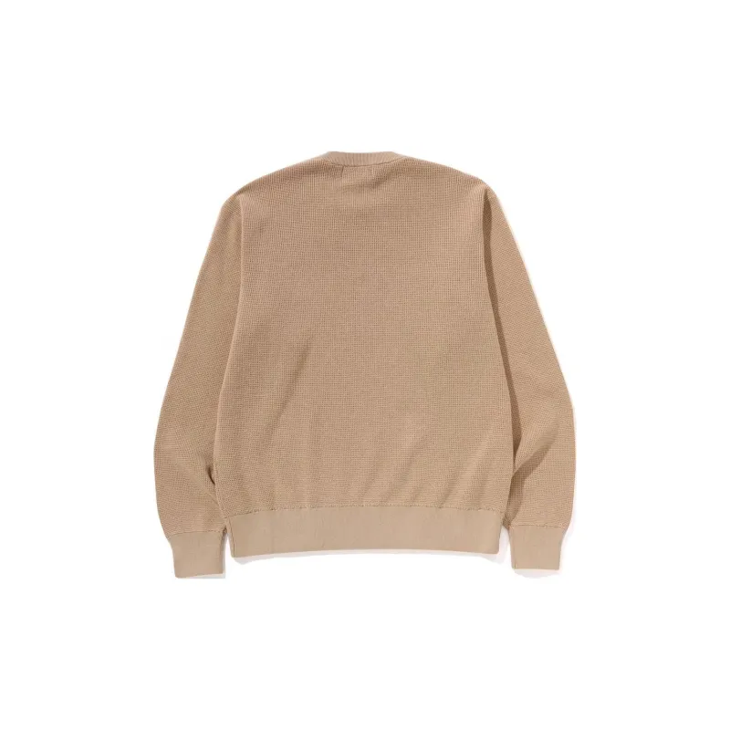 Bape College Waffle Crewneck Sweater-1
