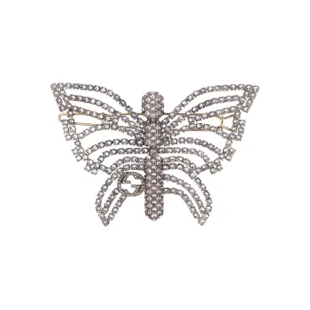 GUCCI Metal Crystal Hair Clips Women's